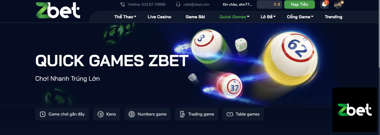 MINI GAME ZBET - CASINO ZBET - NHÀ CÁI ZBET